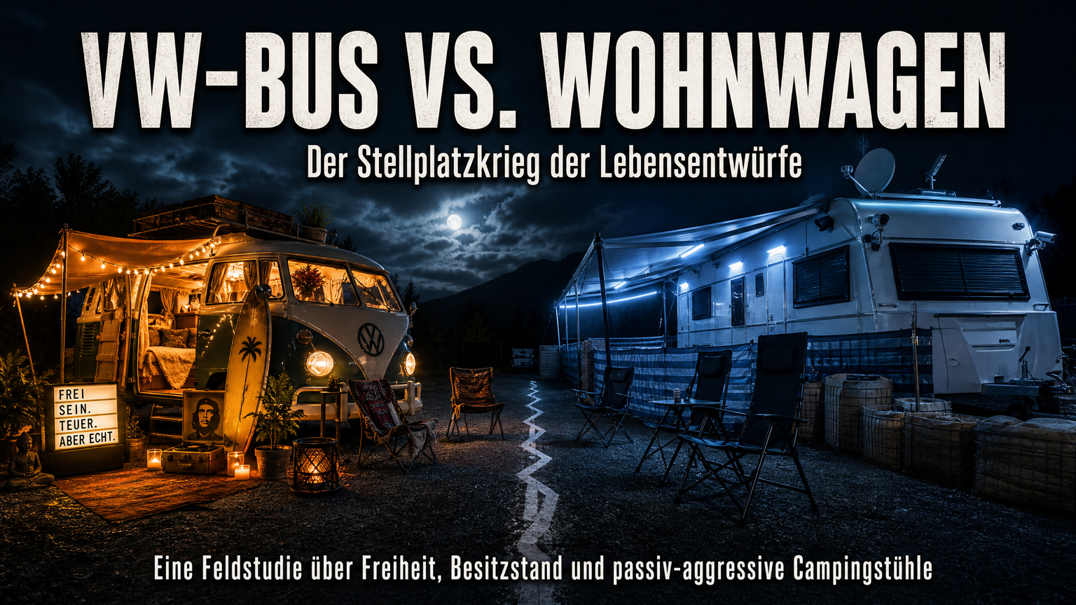 Slide 1 Vorschau: VW-Bus vs. Wohnwagen: Image First
