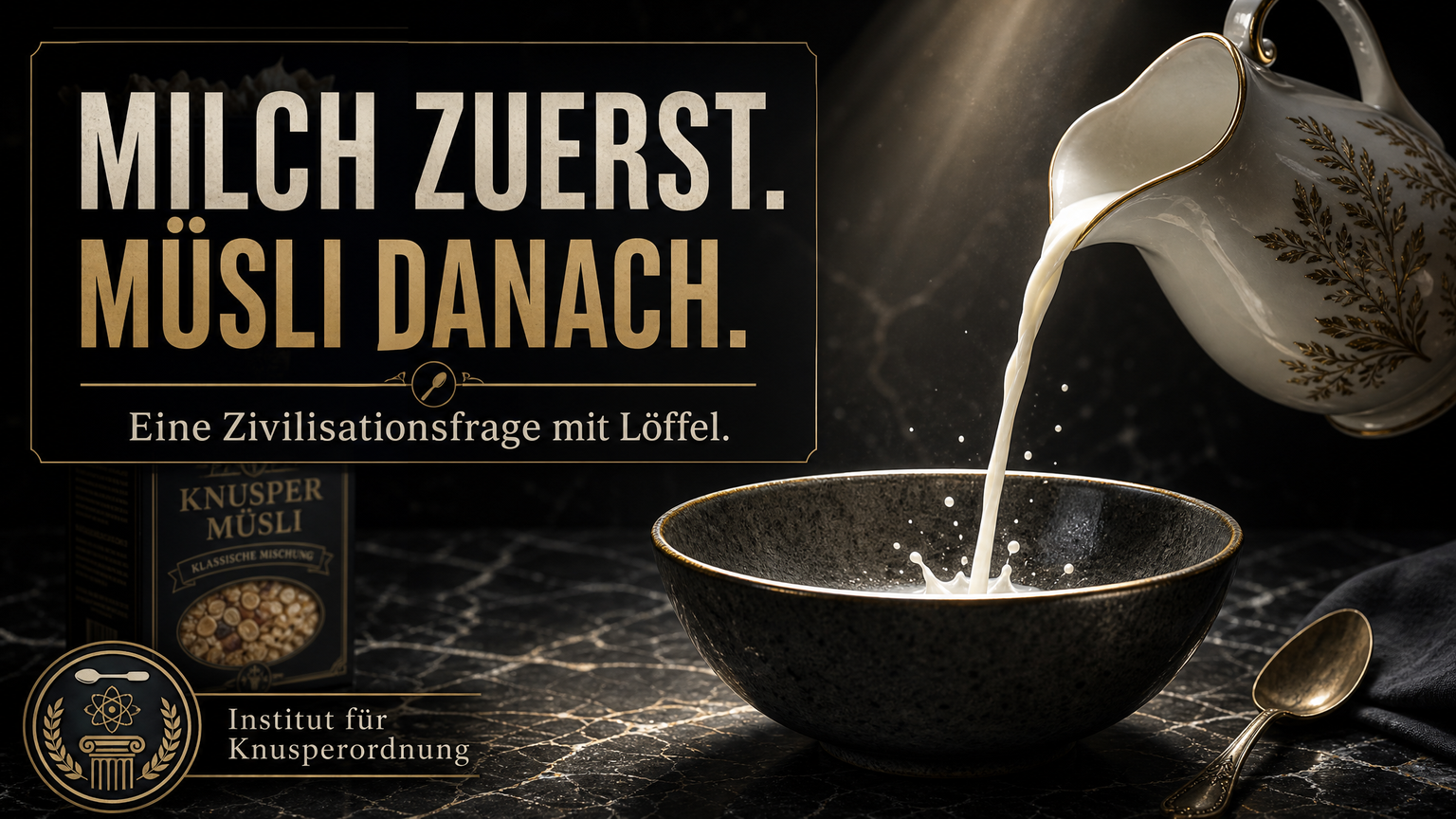 Slide 1 Vorschau: Warum man immer zuerst Milch und dann Müsli in die Schüssel geben sollte